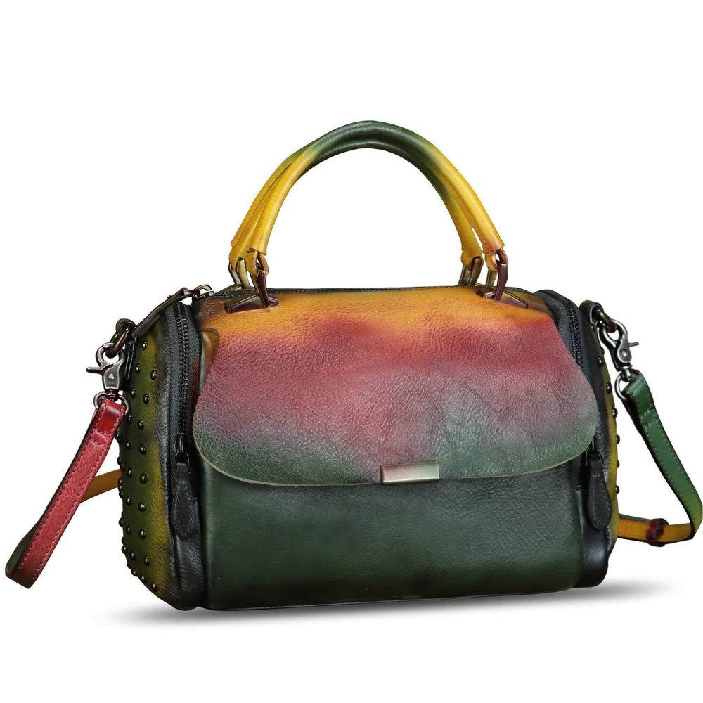 Genuine Leather Satchel - Handmade Top Handle Crossbody Bag >:)